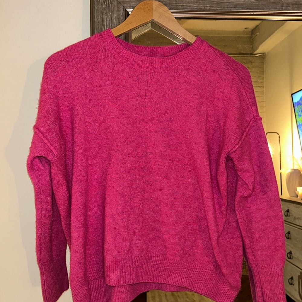 Exposed Seam Crewneck Sweater